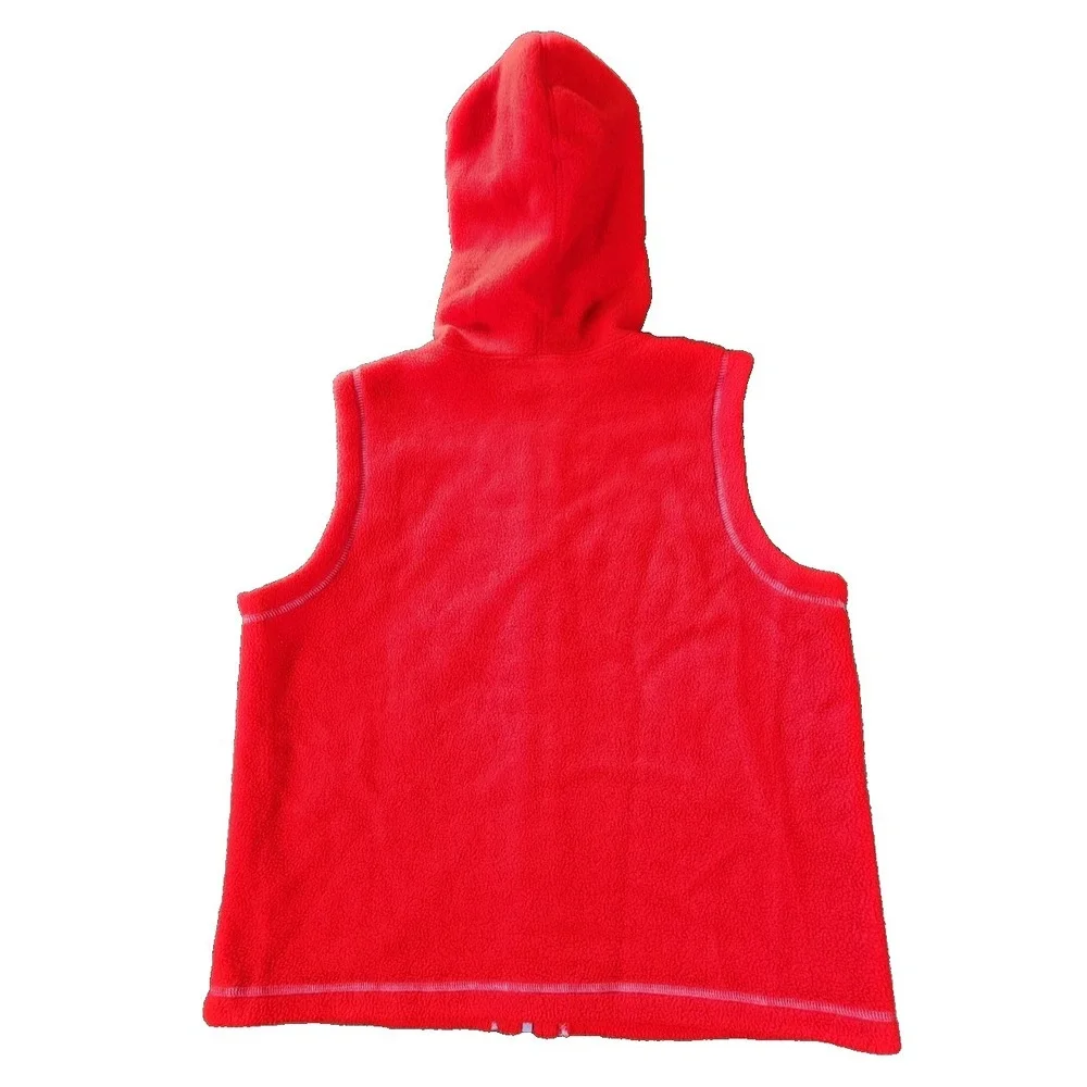 Hanna Andersson Red Full Zip Hooded Vest Size 160 • Kids Outerwear
